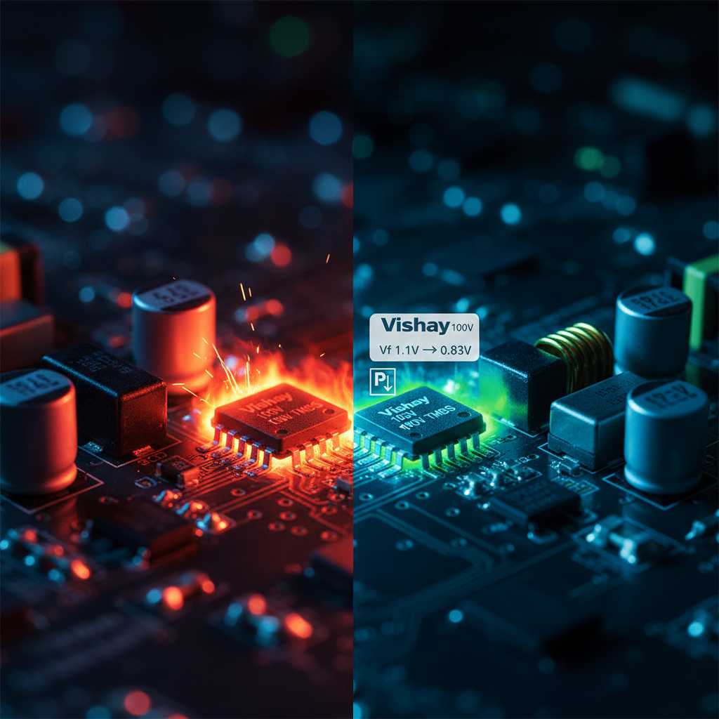 Menos Calor, Mais Eficiência: Os Novos Diodos Retificadores de 100V da Vishay que Vão Otimizar as Fontes Auxiliares das Placas Inverter