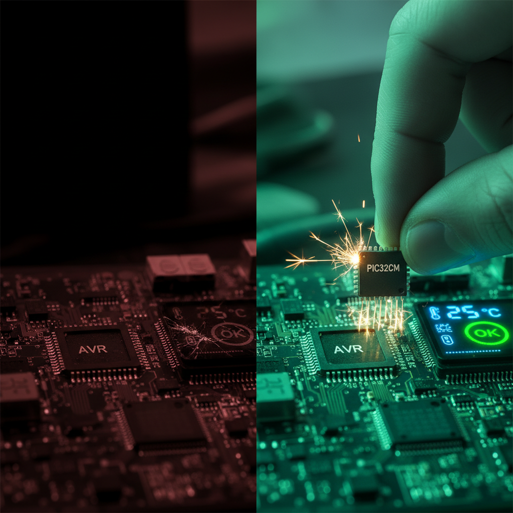 Notícia de climatização: O Fim do Desespero por MCUs Obsoletos? Microchip Lança Upgrade 32-bit Pinos-Compatível com AVRs Antigos