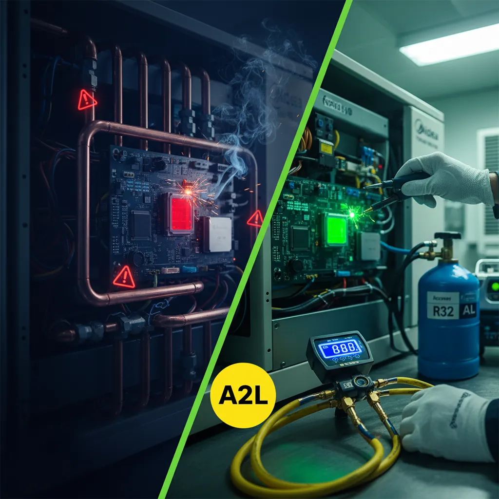 Notícia de climatização: Midea Ataca com VRF R32: O que o Novo Sistema V9 Significa para Instalação, Manutenção e Reparo de Placas no Brasil?