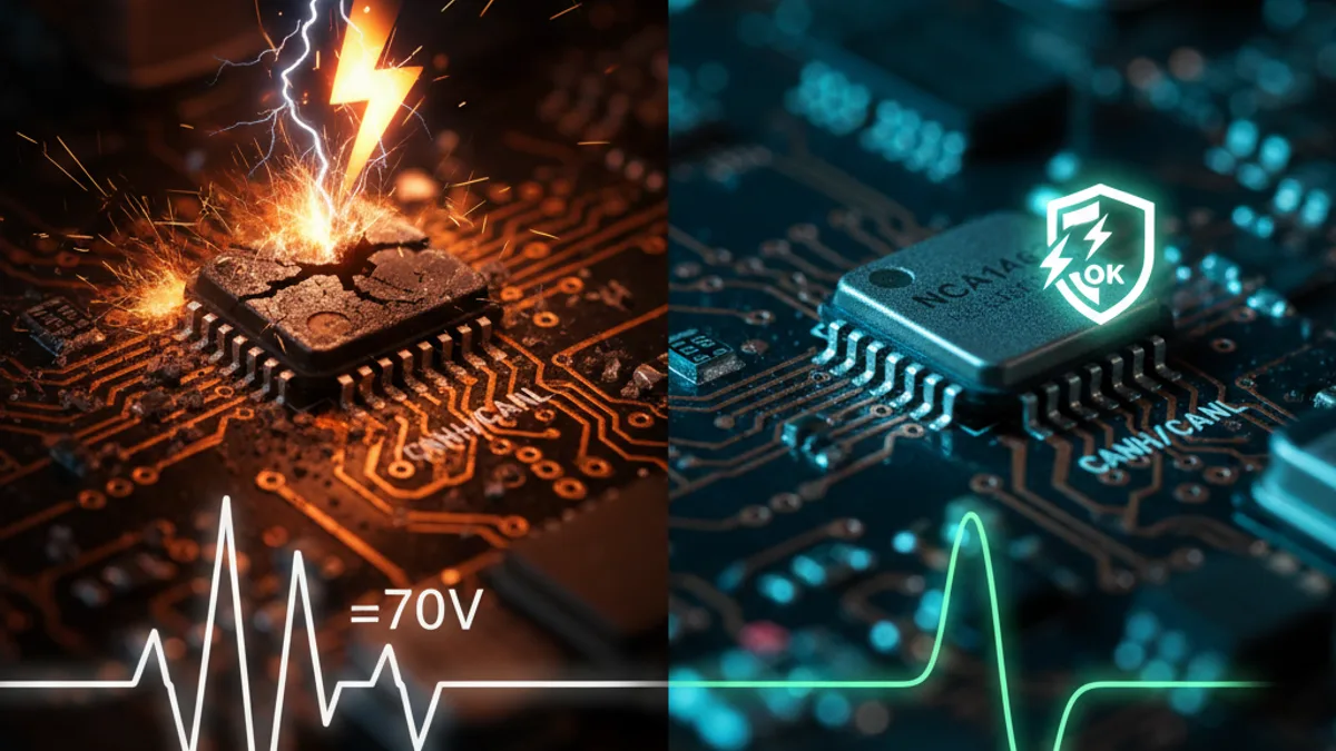 Notícia de climatização: Erro de Comunicação Nunca Mais? Novo Transceiver CAN da Novosense Promete Blindar Placas Contra Surtos de 70V