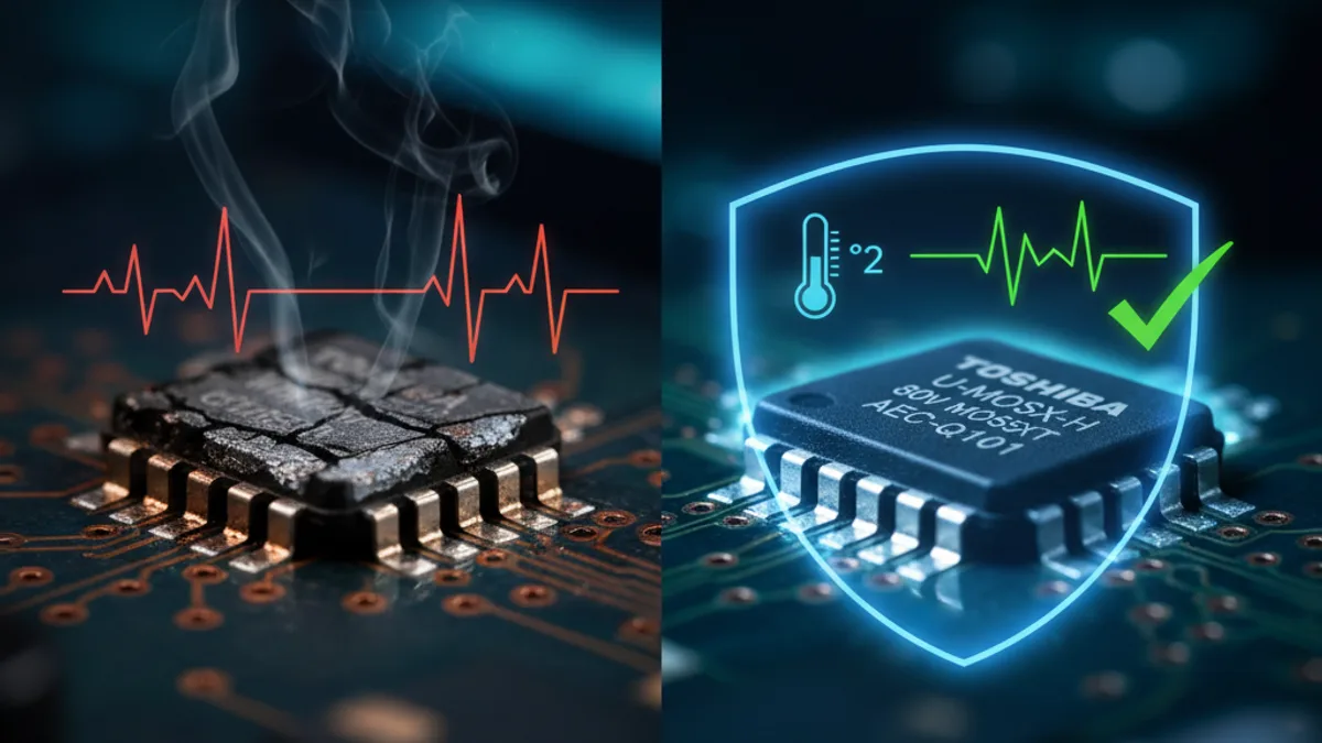 Notícia de climatização: O Segredo da Indústria Automotiva na sua Placa Inverter: Por que os Novos MOSFETs 80V da Toshiba Podem Ser à Prova de Falhas?