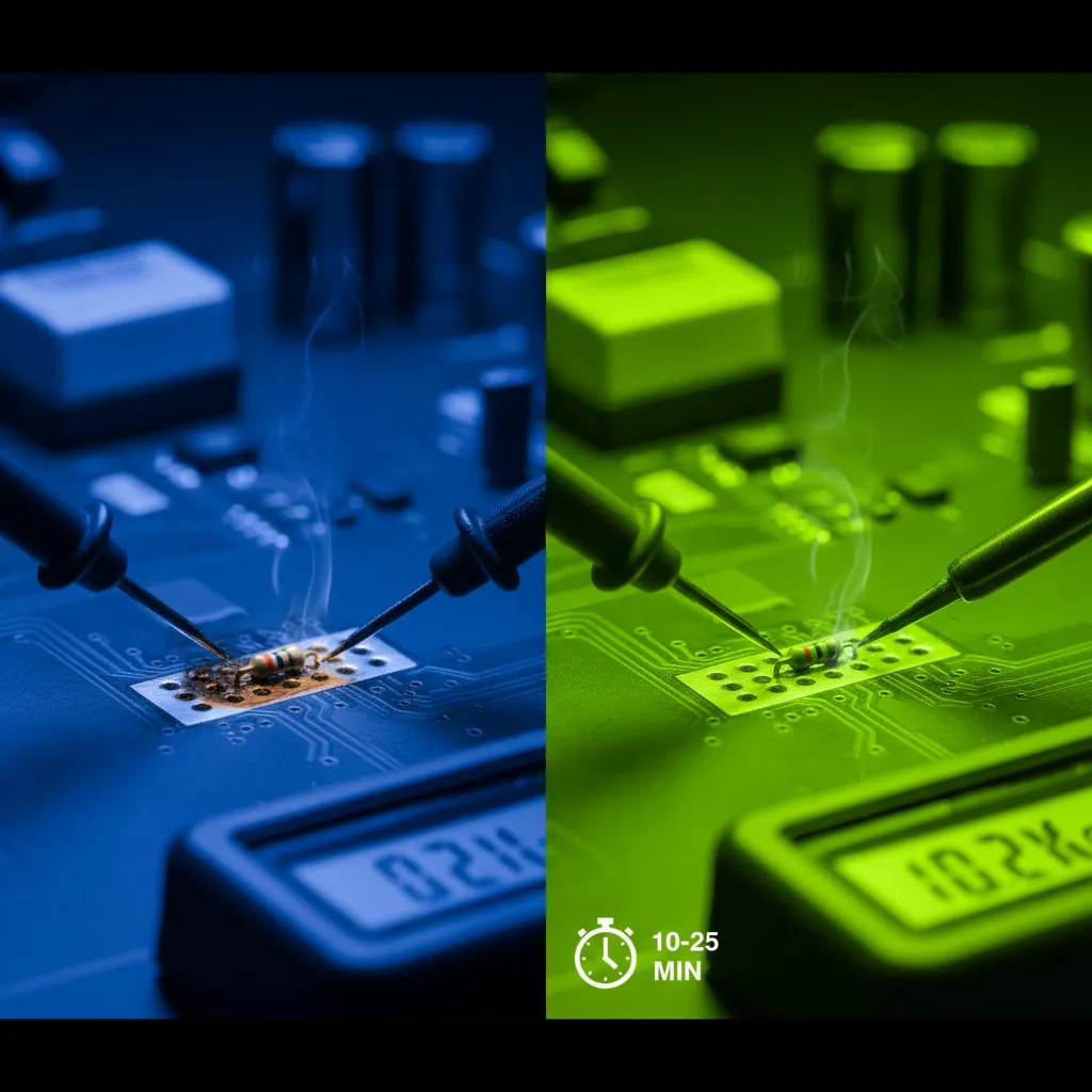 Como trocar resistor SMD passo a passo em 9 etapas