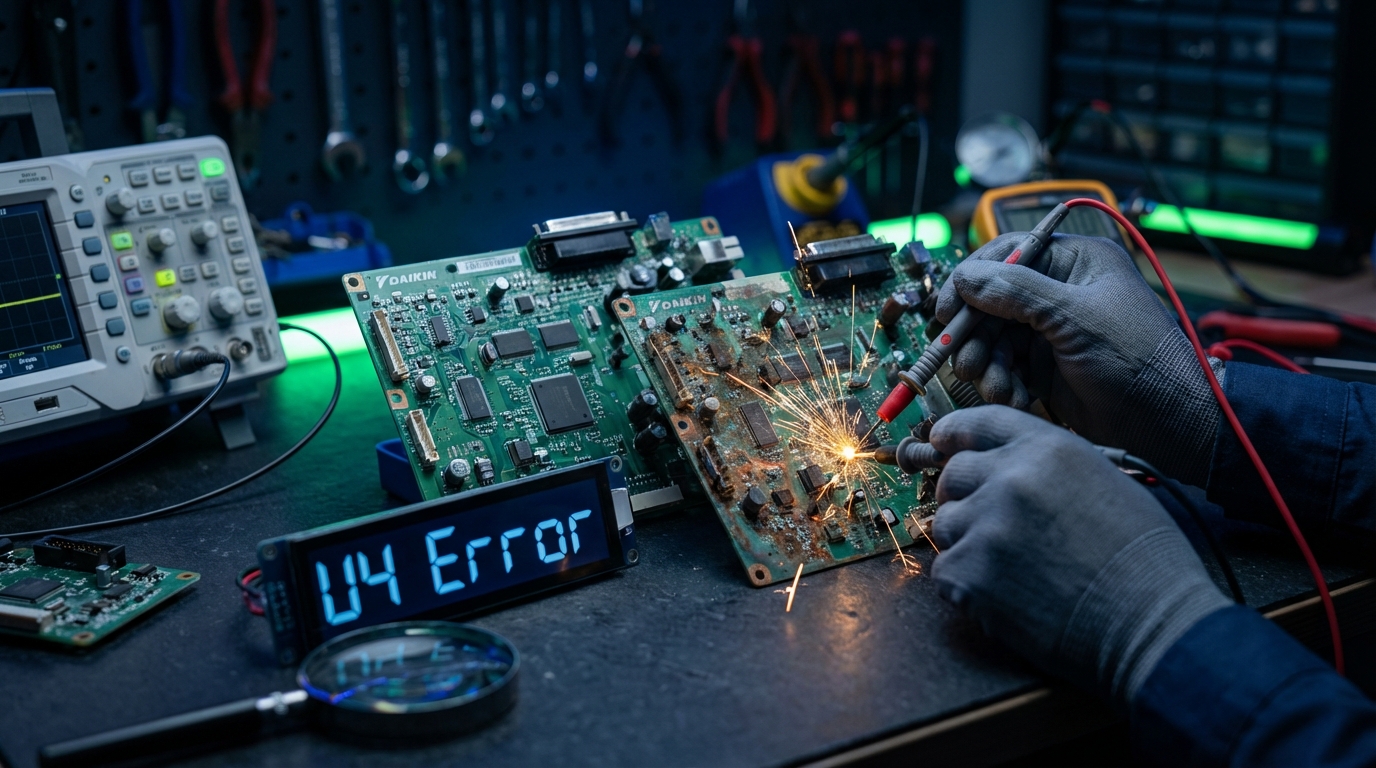 Daikin Erro U4: Diagnóstico e Reparo Prático em 8 passos