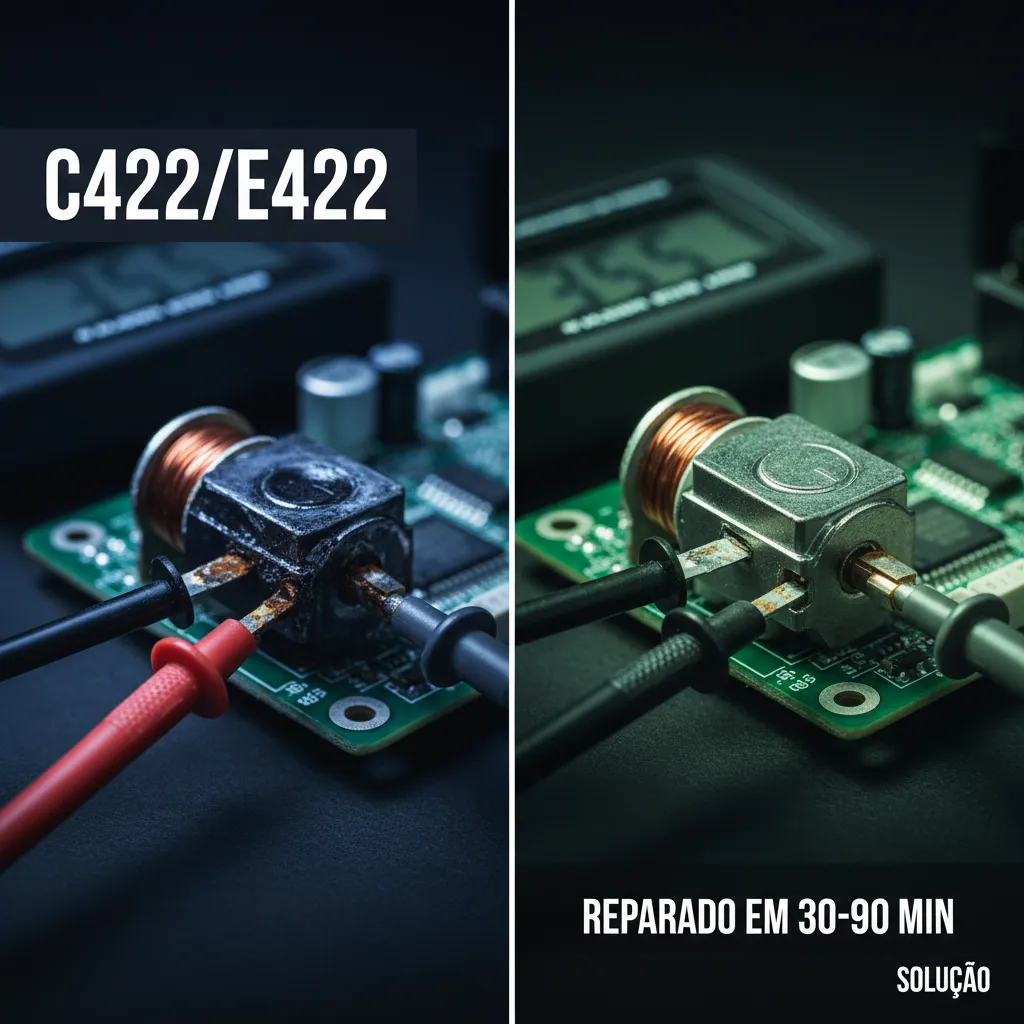 Erro C422/E422 válvula reversora Samsung WindFree — 8 passos