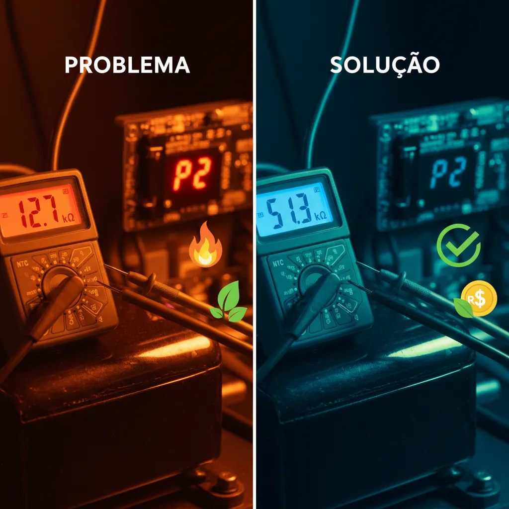 ERRO P2 | Proteção Sobretº do Compressor Carrier — 8 passos