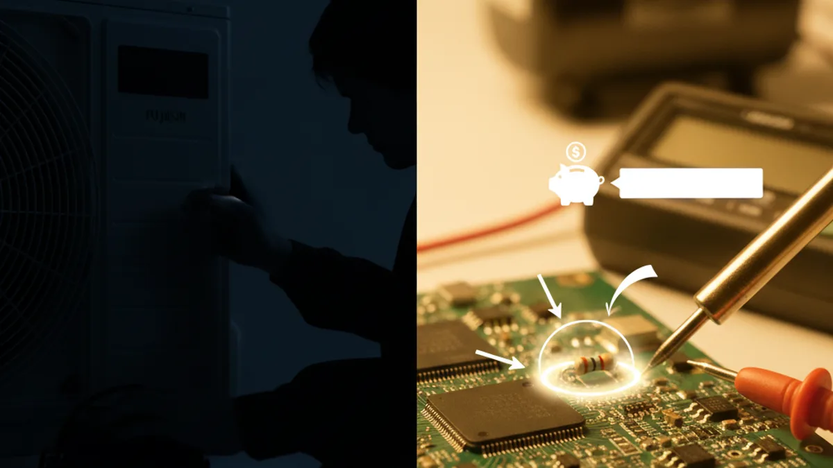 Miniatura: Fujitsu Inverter: Erro 73 e o Resistor Fantasma na Placa!