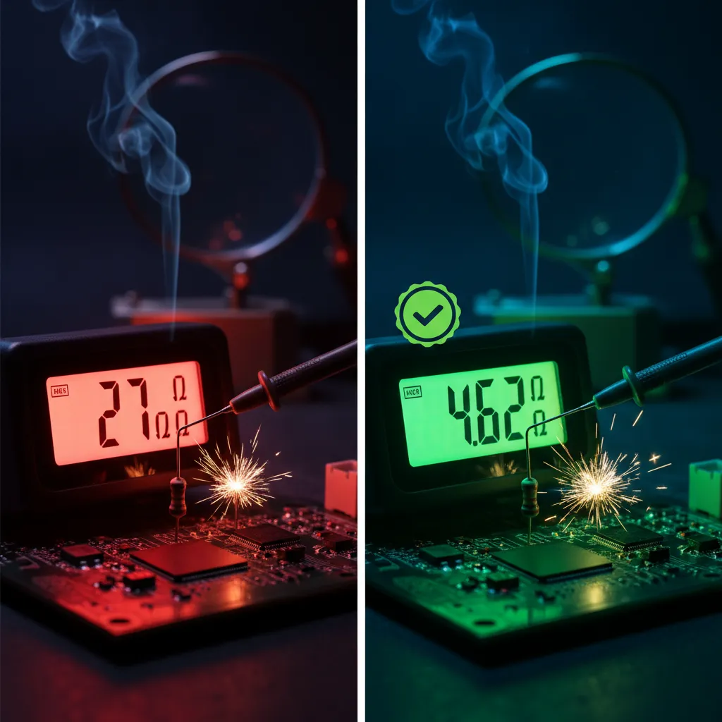 Medir resistor em placa: método prático em 5 passos