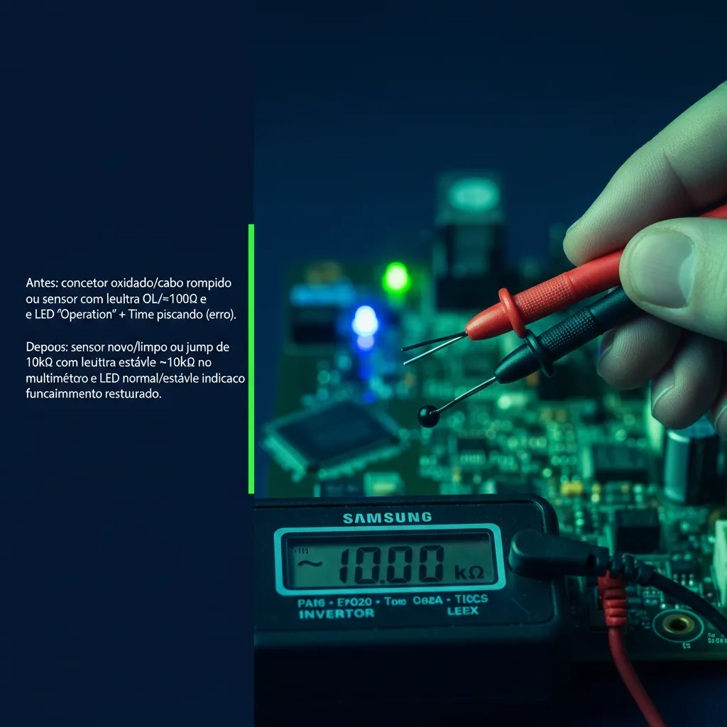 Samsung Inverter: Erro Sensor Temperatura — 6 Passos