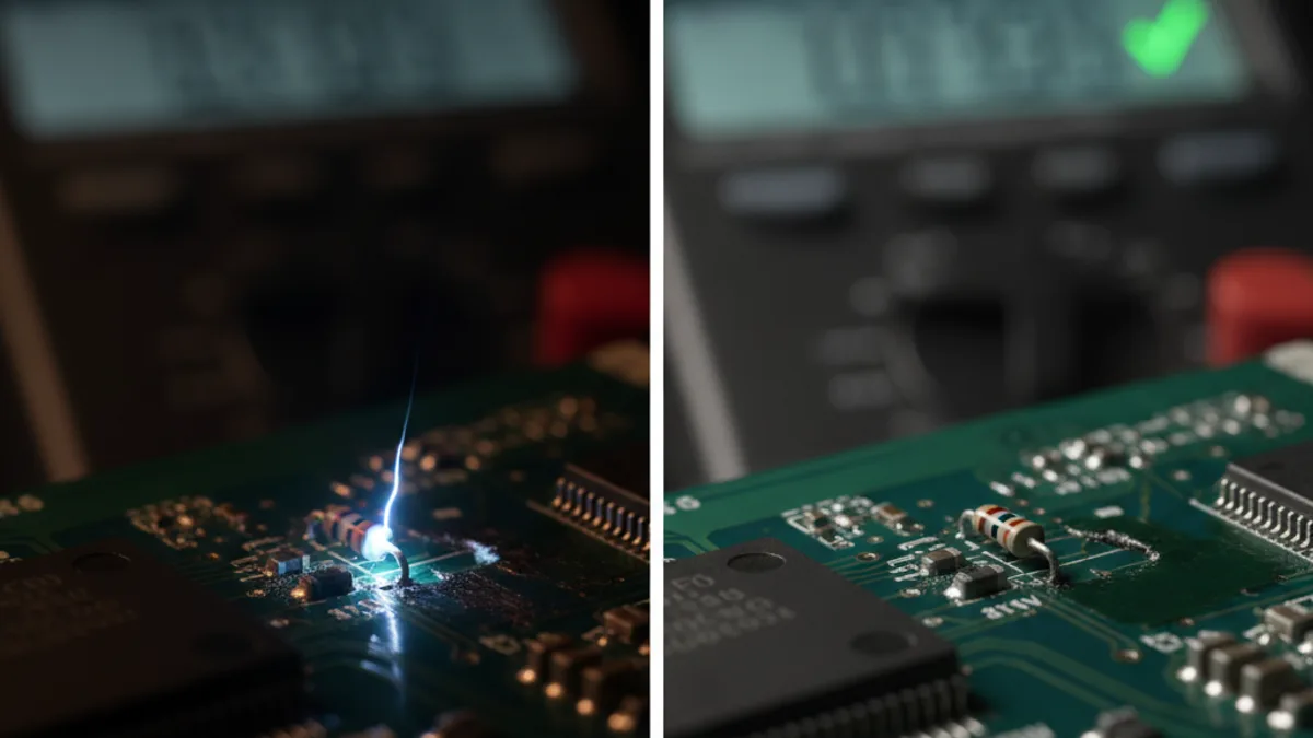 Sem esse resistor placa pode curto 310V — 3 soluções