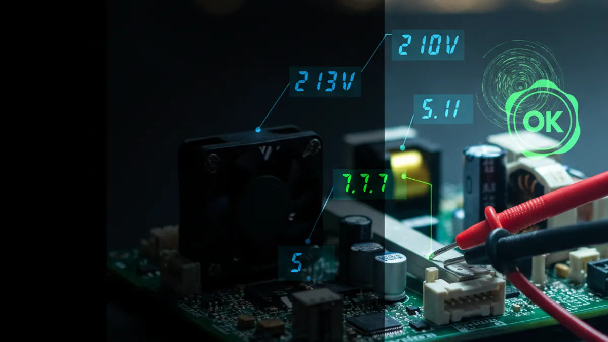 Tensões evaporador/condensador Inverter: 5 medições