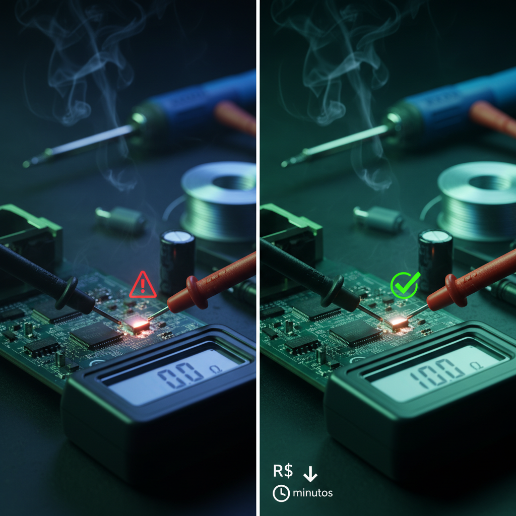 Teste de curto do resistor em placas AC: 8 passos práticos